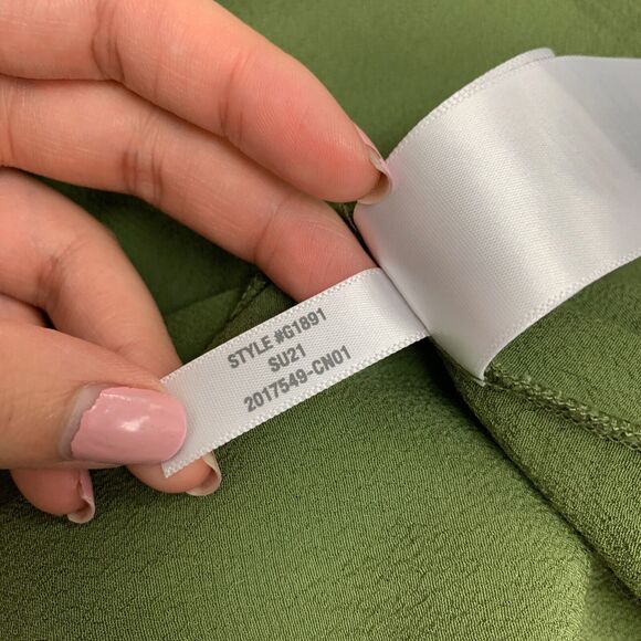 Madewell T Shirt Dress Womens M Medium Olive Green Novel Shift Drapey Side Vents - Picture 11 of 15